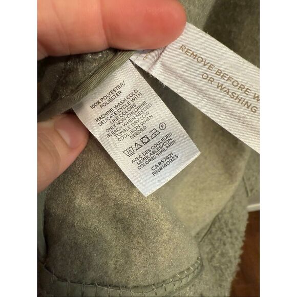 Loft Grey Double Breasted Teddy Notched Lapel Trench Coat Size Medium - Picture 5 of 6